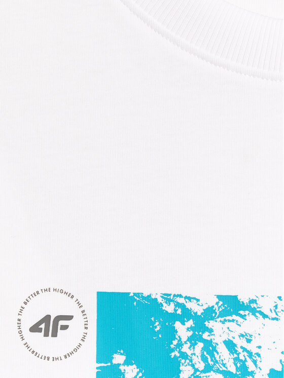 4F 4F T-Shirt TREKKING Biały Regular Fit