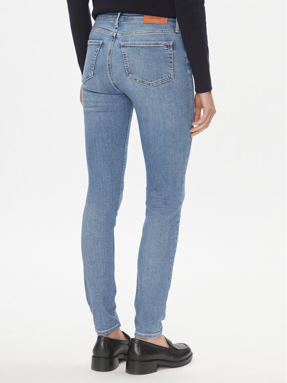 Tommy Hilfiger Tommy Hilfiger Blugi Th Flex Como Skinny Rw Mel WW0WW40633 Albastru Skinny Fit