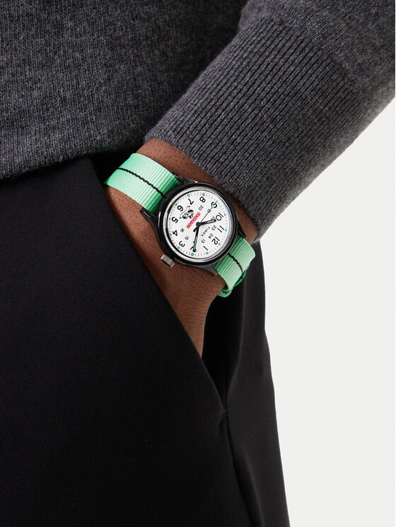 Timex Timex Ročna ura Lab Collab TW2Y47100 Zelena