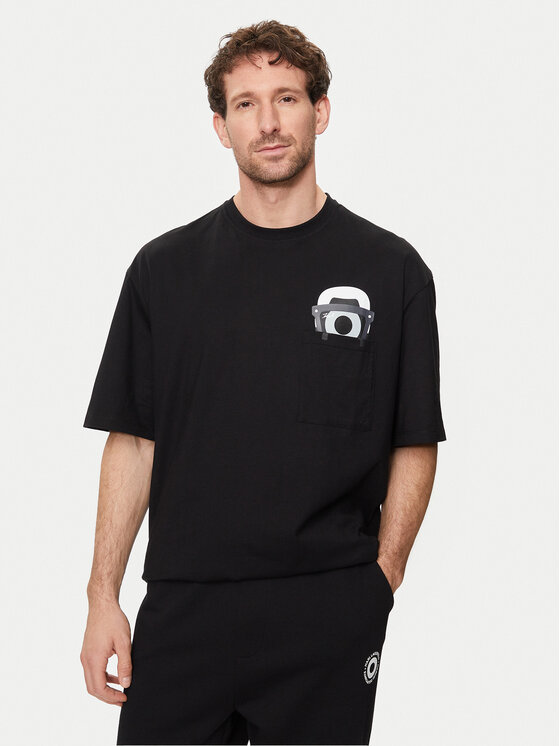 KARL LAGERFELD Tricou 755099 542270 Negru Regular Fit