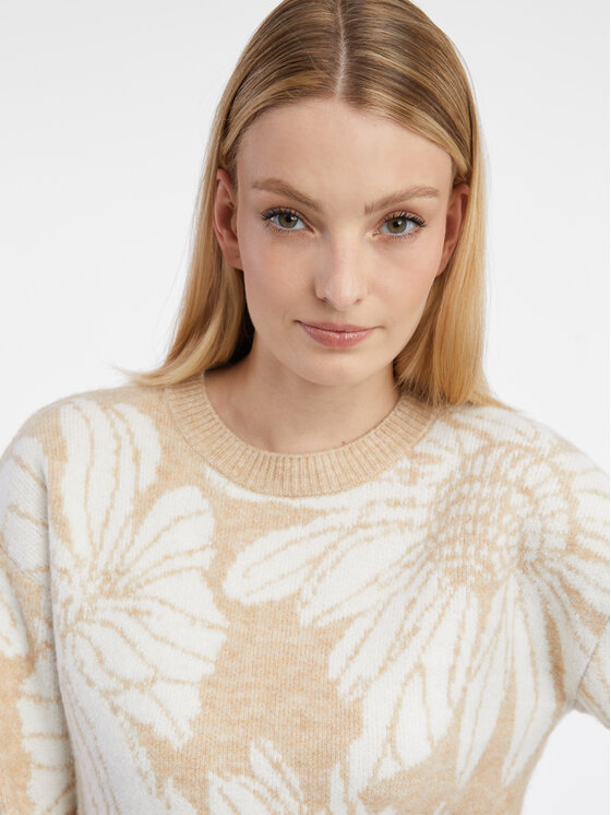 Orsay Orsay Sweter 507508082000__L Biały Regular Fit