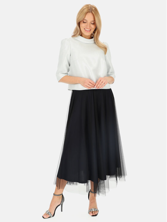 L’AF L’AF Bluzka Gamma 2 Srebrny Regular Fit