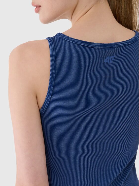 4F 4F Úpletové šaty 4FRSS25TDREF180-31S Modrá Slim Fit