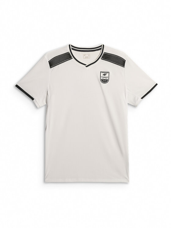 4F 4F Koszulka techniczna FOOTBALL Biały Regular Fit