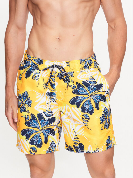Blend Pantaloni scurți pentru înot 20715542 Galben Regular Fit