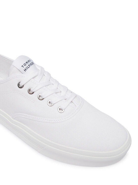 Tommy Hilfiger Tommy Hilfiger Kedai Th Vulc Cup Long Lace Canvas FM0FM05874 Balta