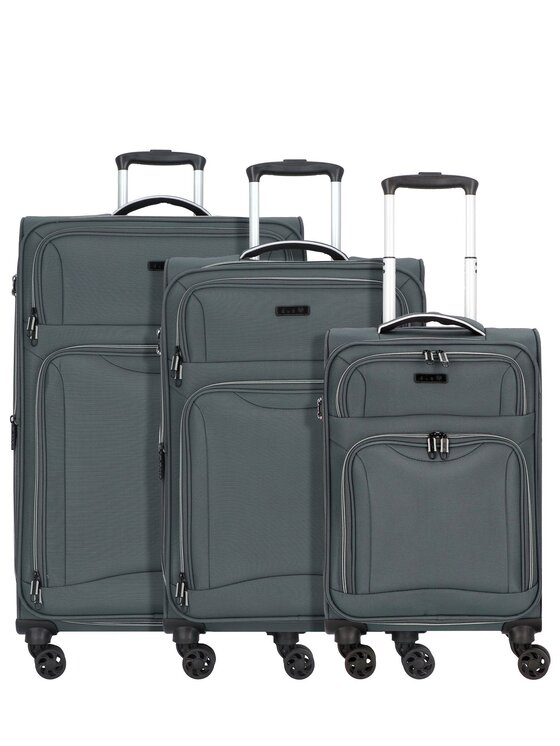D&N D&N Komplet walizek 281018 Szary