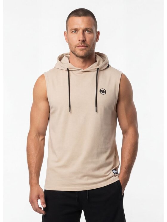 PITBULL Męski PITBULL Tank top, rozmiar S Beżowy, HILLTOP