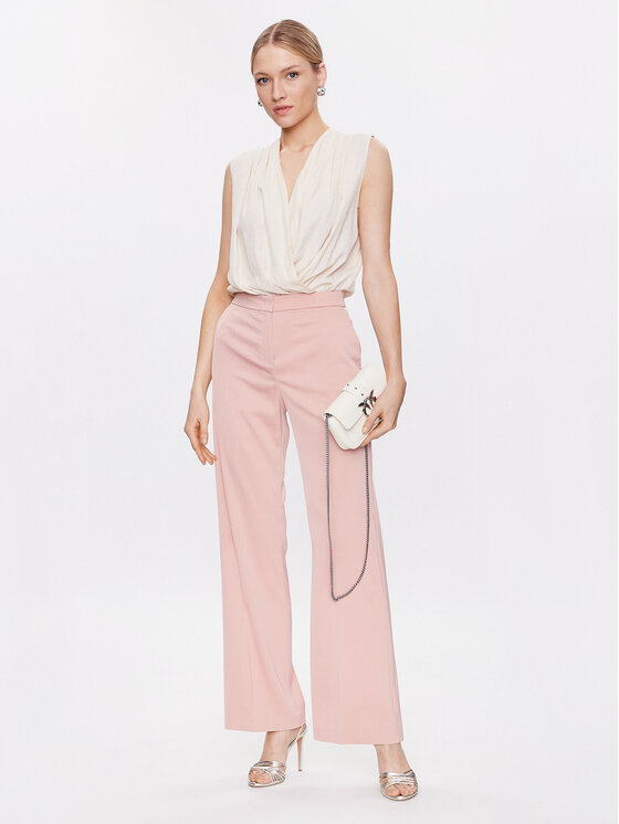PINKO Pinko Bavlnené nohavice Pinto 100029 A0GH Ružová Flare Fit
