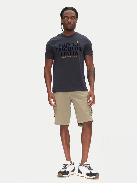 Aeronautica Militare Aeronautica Militare Tričko 251TS2404J596 Tmavomodrá Regular Fit