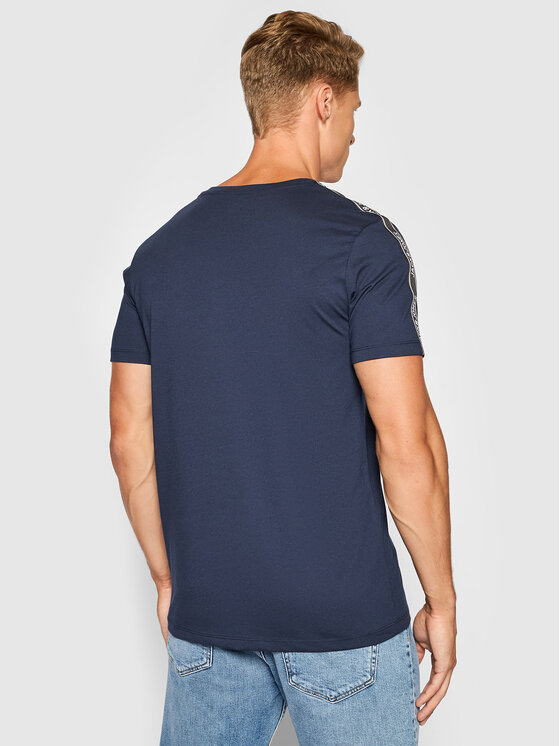 T-shirt Taping 12192272 Blu scuro Regular Fit