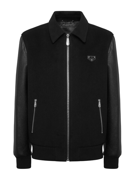 PHILIPP PLEIN PHILIPP PLEIN Vatovaná bunda 25609 Černá Regular Fit