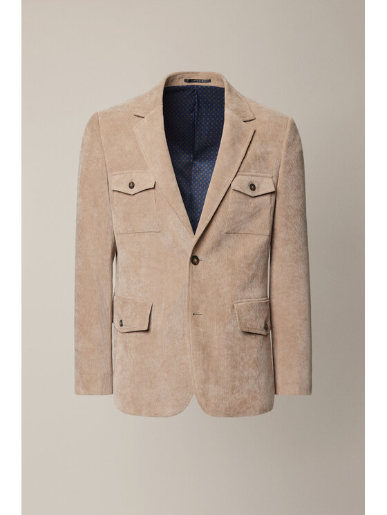 Lancerto Lancerto Marynarka Lothar MA131225000023 Beżowy Slim Fit