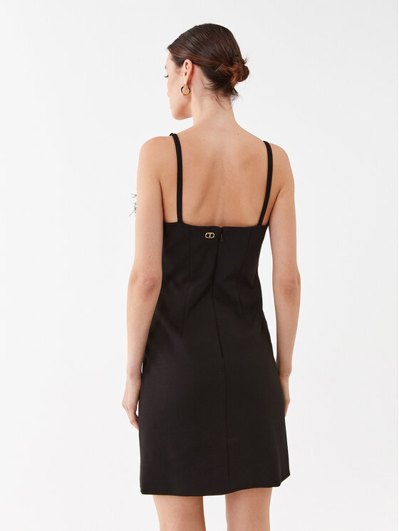 TWINSET TWINSET Коктейльна сукня 232TP2490 Чорний Slim Fit
