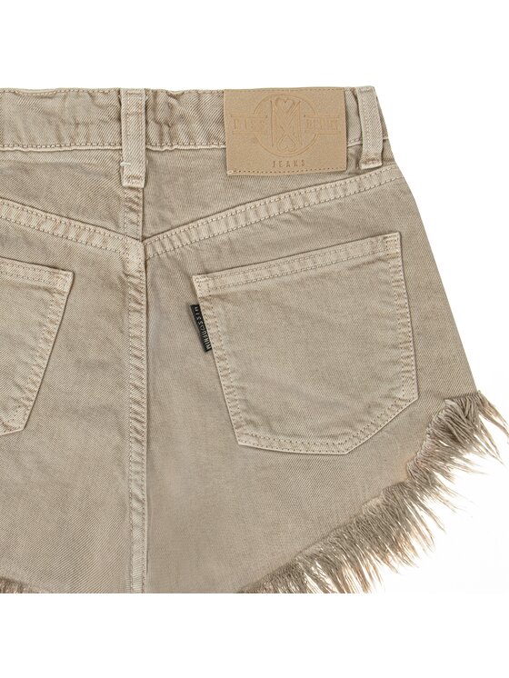 MissDenim MissDenim Szorty jeansowe High Waist Beżowy Regular Fit