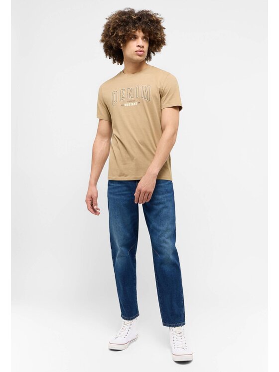 Mustang Mustang T-shirt Style Austin Beige Regular Fit