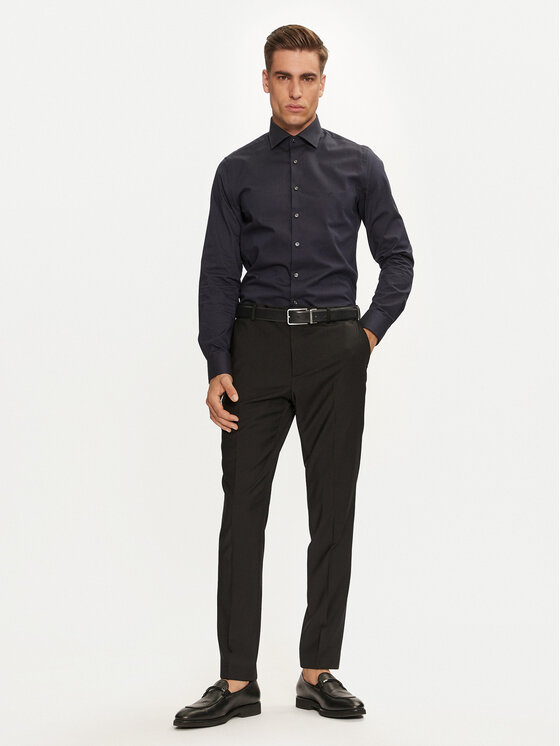 Michael Kors Michael Kors Košile MK0DS01294 Tmavomodrá Slim Fit