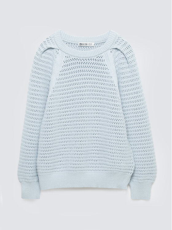BIG STAR BIG STAR Sweter FUNIA Niebieski Reglan Fit