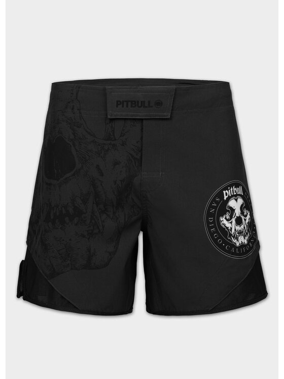 PITBULL PITBULL Szorty sportowe SKULL LOGO Szary Regular Fit