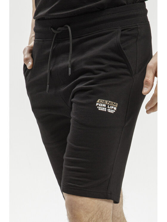 Cross Jeans Cross Jeans Szorty sportowe 49060-020 Czarny Regular Fit