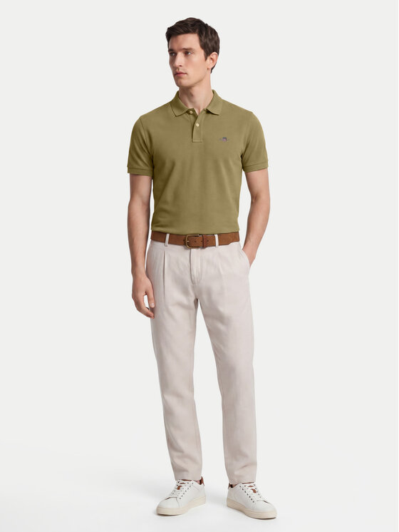 Gant Gant Polo Shield 2210 Zielony ciemny Regular Fit