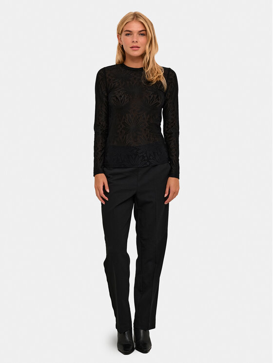 Kaffe Kaffe Μπλουζάκι Nille 10508317 Μαύρο Slim Fit