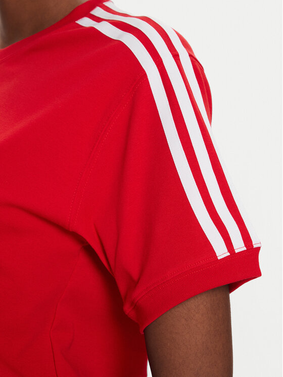 adidas adidas Tričko 3-Stripes IR8050 Červená Regular Fit