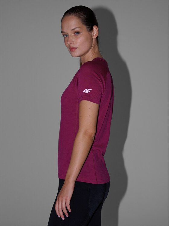 4F 4F Maglietta tecnica 4FWAW25TFTSF1527-53S Rosa Regular Fit