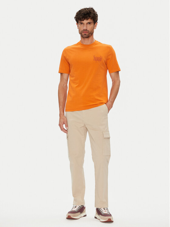 Napapijri Napapijri T-Shirt S-Turrach NP0A893U Oranžová Regular Fit