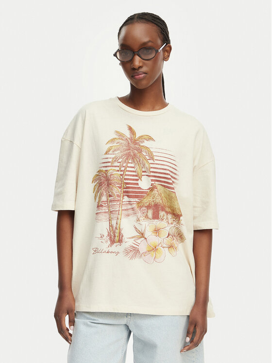 Billabong Tricou Will Find Me Here EBJZT00582 Bej deschis Loose Fit