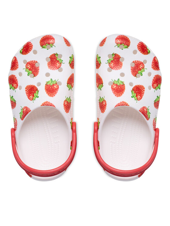 Crocs Crocs Şlapi Kids’ Classic Fresh Fruits Clog 211020 Alb