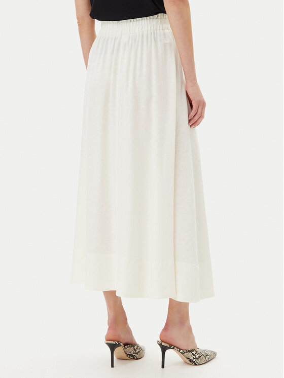YAS YAS Maxi sukňa Flaxy 26036370 Biela Regular Fit