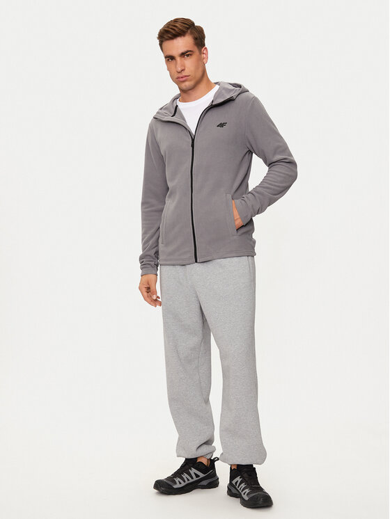 4F 4F Felpa di pile 4FWMM00TFLEM290 Grigio Regular Fit