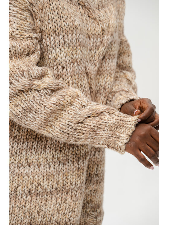 blue shadow blue shadow Sweter Klipo Brązowy Regular Fit