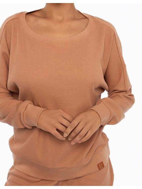 Esotiq Esotiq Piżama 41249-88X Brązowy Regular Fit