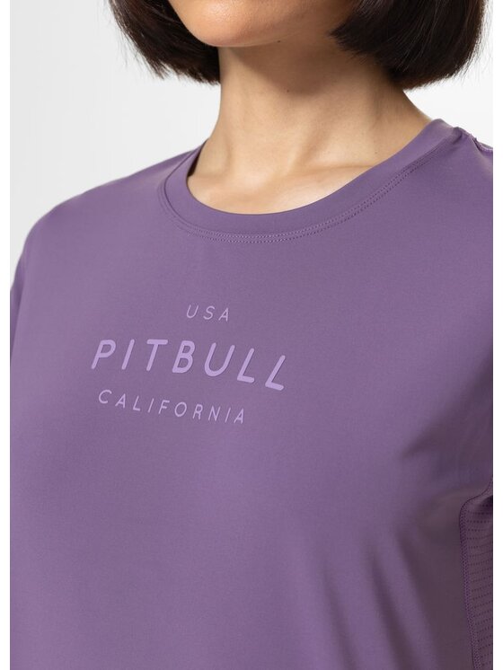 PITBULL PITBULL T-Shirt Koszulka sportowa damska AVENIDA L Fioletowy Regular Fit