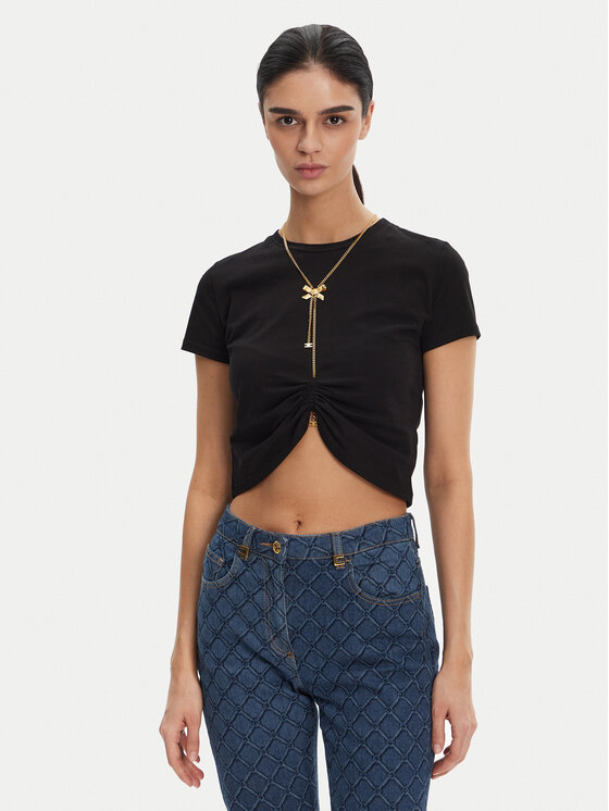 Elisabetta Franchi Elisabetta Franchi Тишърт MA-006-51E2 Черен Regular Fit