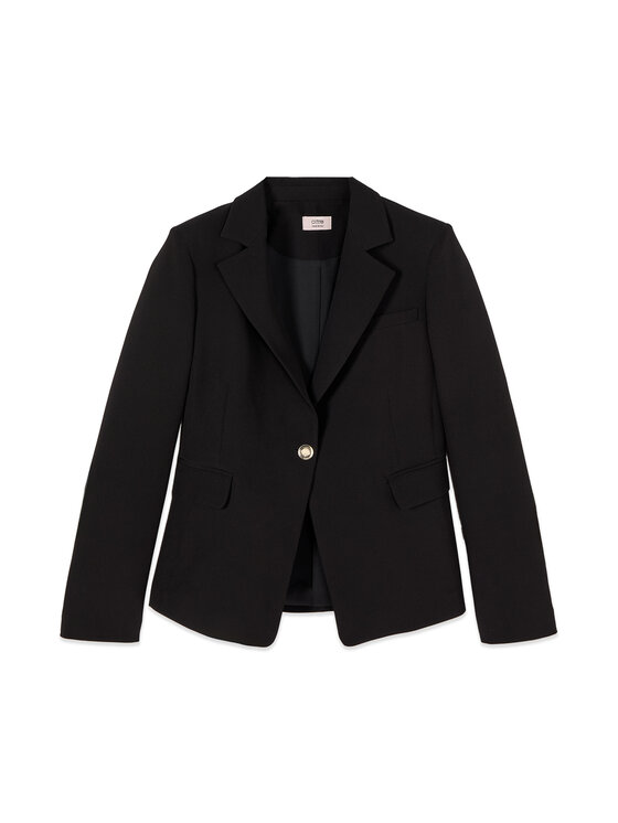 Oltre Oltre Marynarka Q817R004616N033 Czarny Slim Fit