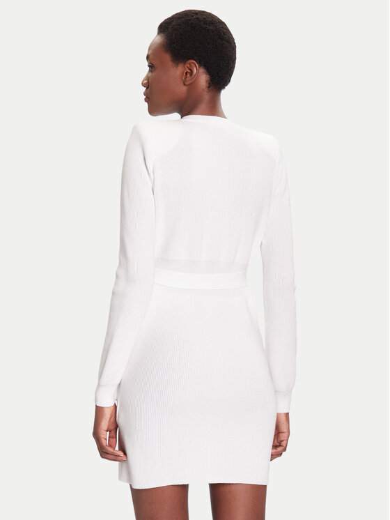 Liu Jo Liu Jo Трикотажна сукня MF5371 MS99E Білий Slim Fit