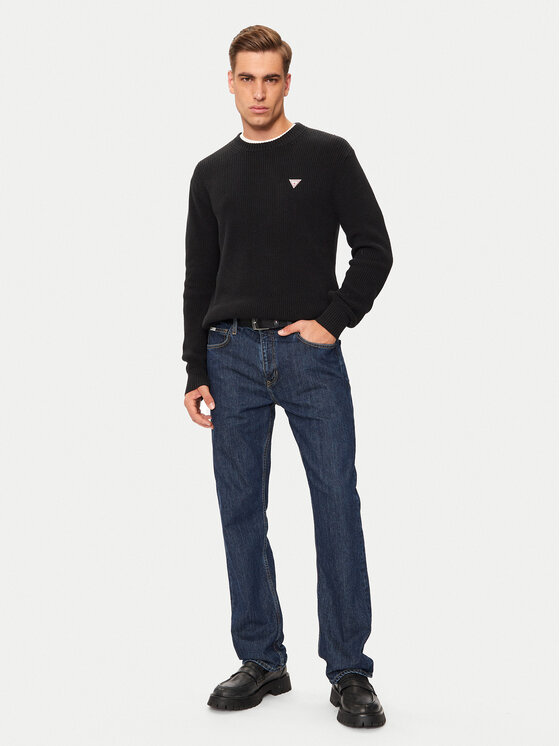 Guess Jeans Guess Jeans Пуловер M4BR30 Z3HM1 Черен Regular Fit