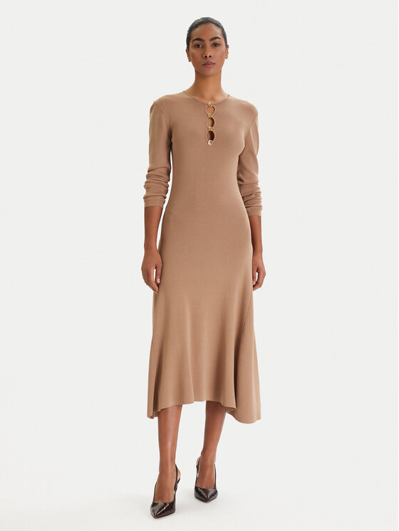 KARL LAGERFELD KARL LAGERFELD Strickkleid B1W13003 Beige Regular Fit