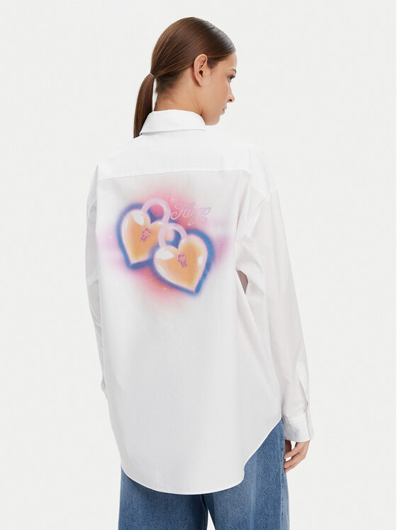 HUGO HUGO Hemd 50537159 Weiß Oversize
