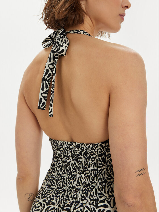 Iconique Iconique Rochie de vară Olimpia IC24-132 Negru Regular Fit