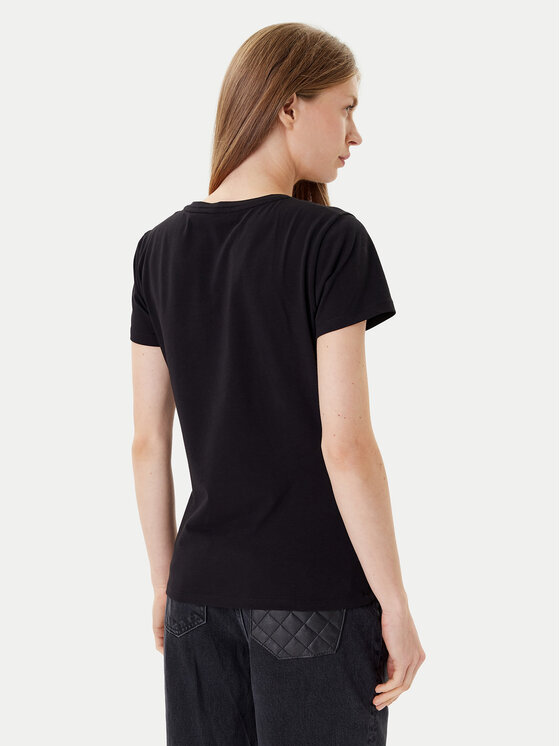 Liu Jo Sport Liu Jo Sport T-särk TF5166 JS003 Must Regular Fit