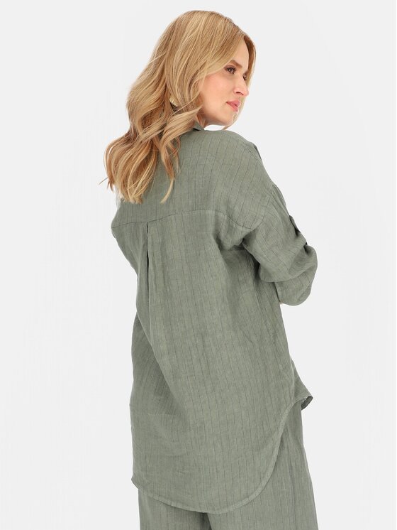 Perso Perso Bluzka CHLE255445F Khaki Regular Fit
