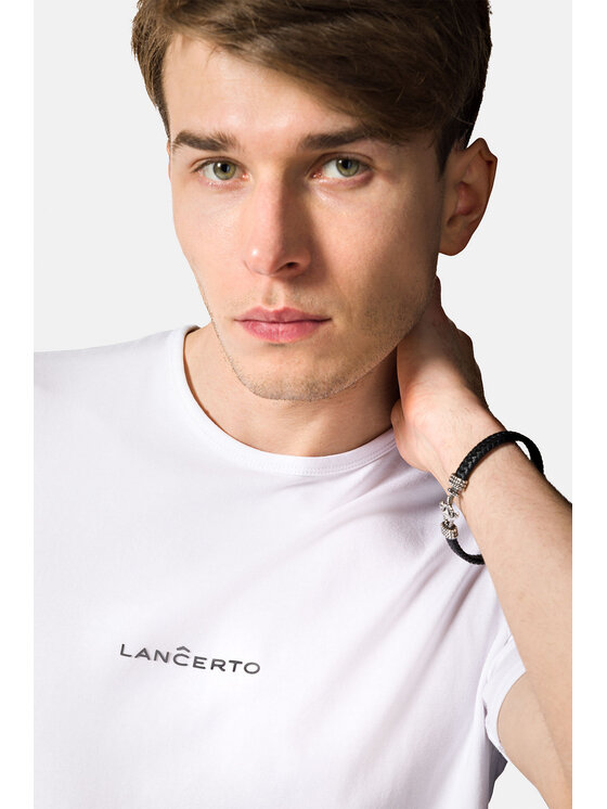 Lancerto Lancerto T-Shirt Steph TS073123000001 Biały Regular Fit