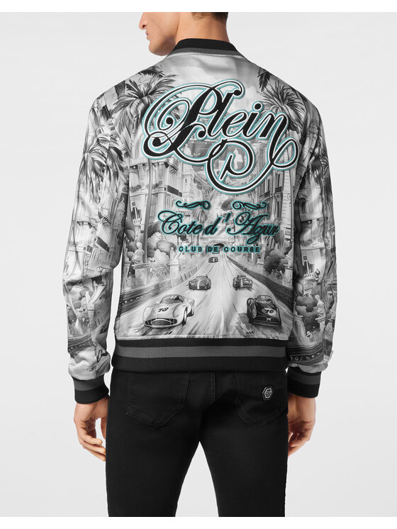 PHILIPP PLEIN PHILIPP PLEIN Kurtka bomber 24557 Czarny Regular Fit