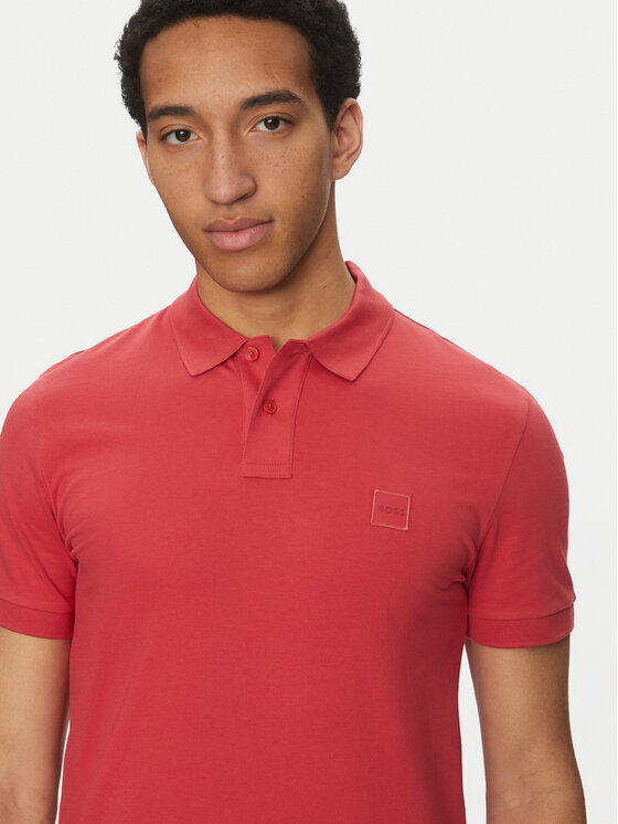 BOSS BOSS Polo Passenger 50507803 Czerwony Slim Fit