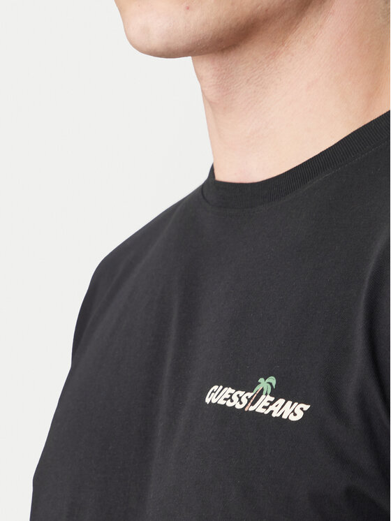 Guess Jeans Guess Jeans T-Shirt M6GIC0 K8HM0 Černá Regular Fit