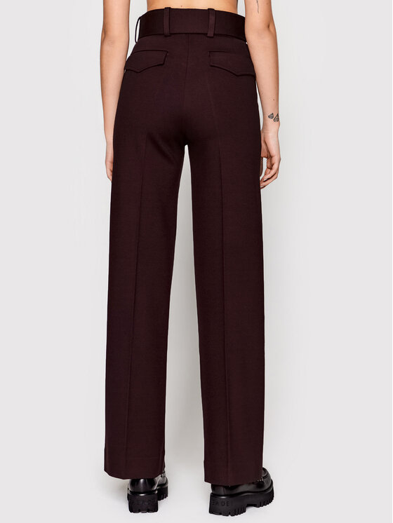 Victoria Victoria Beckham Victoria Victoria Beckham Hlače 1122JTR003286A Tamnocrvena Regular Fit